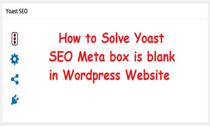 Yoast SEO meta box is blank