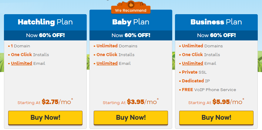 does hostgator charge monthly