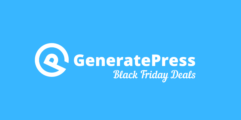 GeneratePress Black Friday 2020 sale