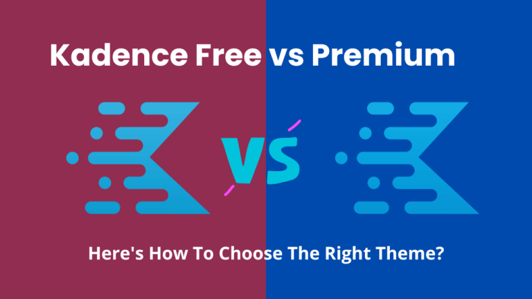 Kadence free vs pro comparison