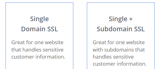 Single domain SSL Bluehost