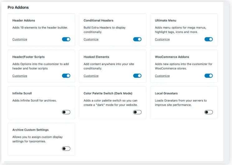 Kadence free vs pro theme