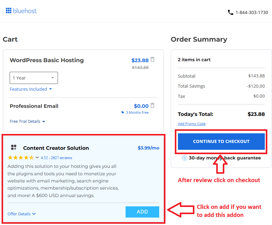 Bluehost free domain